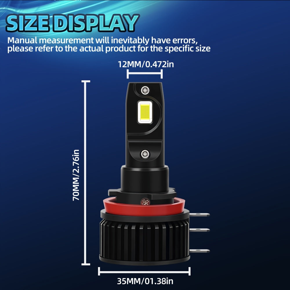 2-Pack H15 LED Headlight Bulbs | 48000LM High Lumens Super Bright 6000K White Light, High Stability, Turbo Jet Plug-and-Play, Suitable for Motor Vehicles