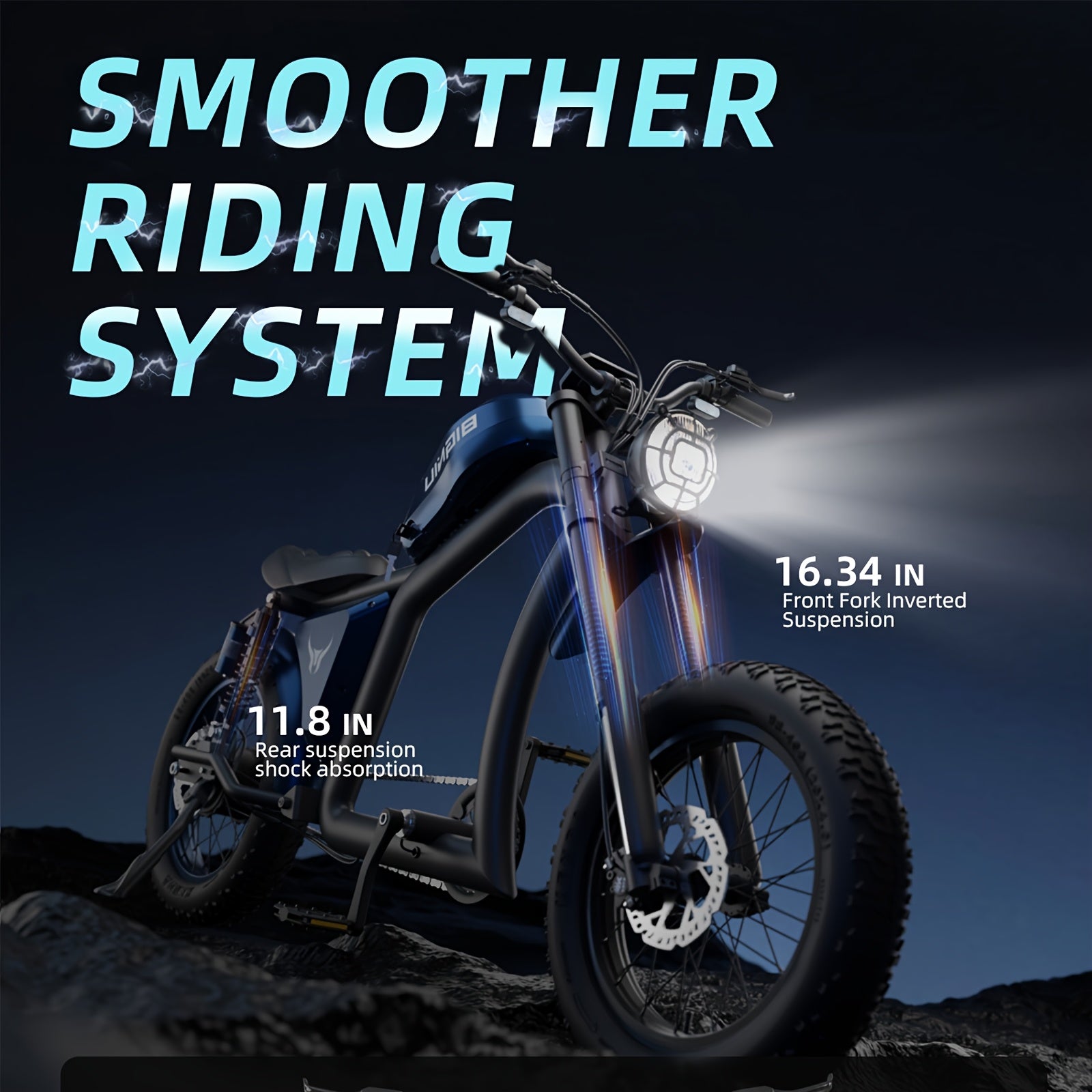 BIGNIU BG-X 740W 电机 48V 31.5AH 20*5.0 英寸越野轮胎电动摩托车自行车