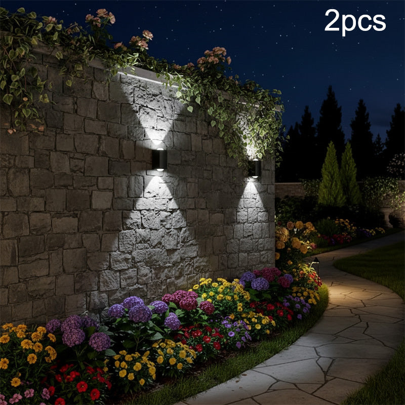 2 Pack Outdoor Wall Decorative Light, Convex Mirror Wall Lamp, 2 LED Outdoor Ambient Light, Multiple Colors Available, Portable Installation, Perfect for Garden Fences, Park Wall Decoration, Outdoor Wall Light, Festival Lighting, Solar Powered