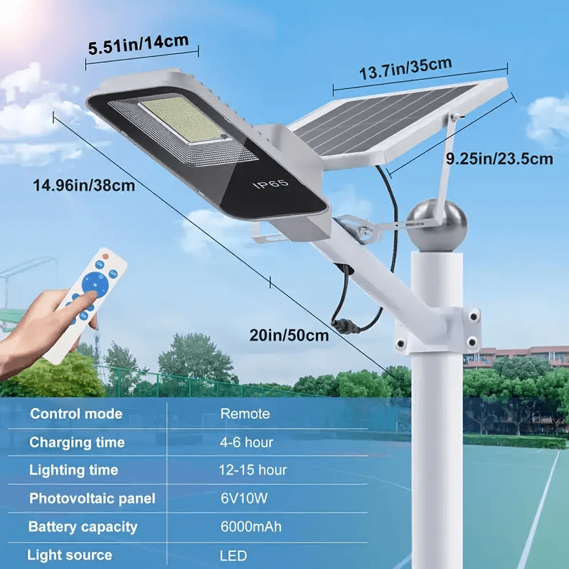 1/2/4 Pack Solar Street Light, Waterproof IP65 LED Solar Wall Light, 6000mAh LED PIR Motion Sensor Light Street Light with Remote Control, 6500K Dimmable Outdoor Garden Lighting, 357 LED Beads Outdoor Solar Street Light, Perfect for Courtyard