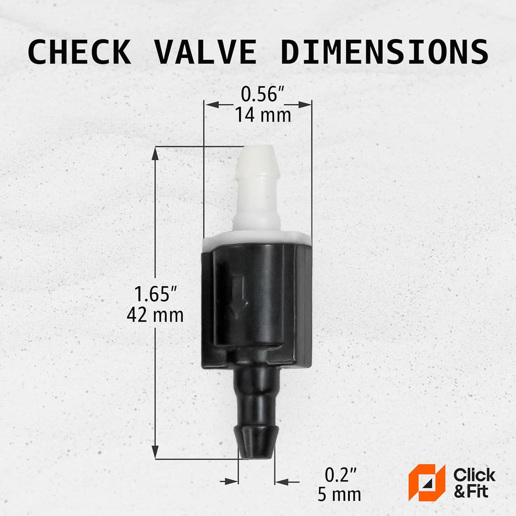 Universal 2 Piece Check Valve Front Windshield Washer Nozzle Fits Toyota Lexus Nissan etc. - Windshield Wiper Nozzle Check Valve Replacement Parts & Repair Kit 85321-26020