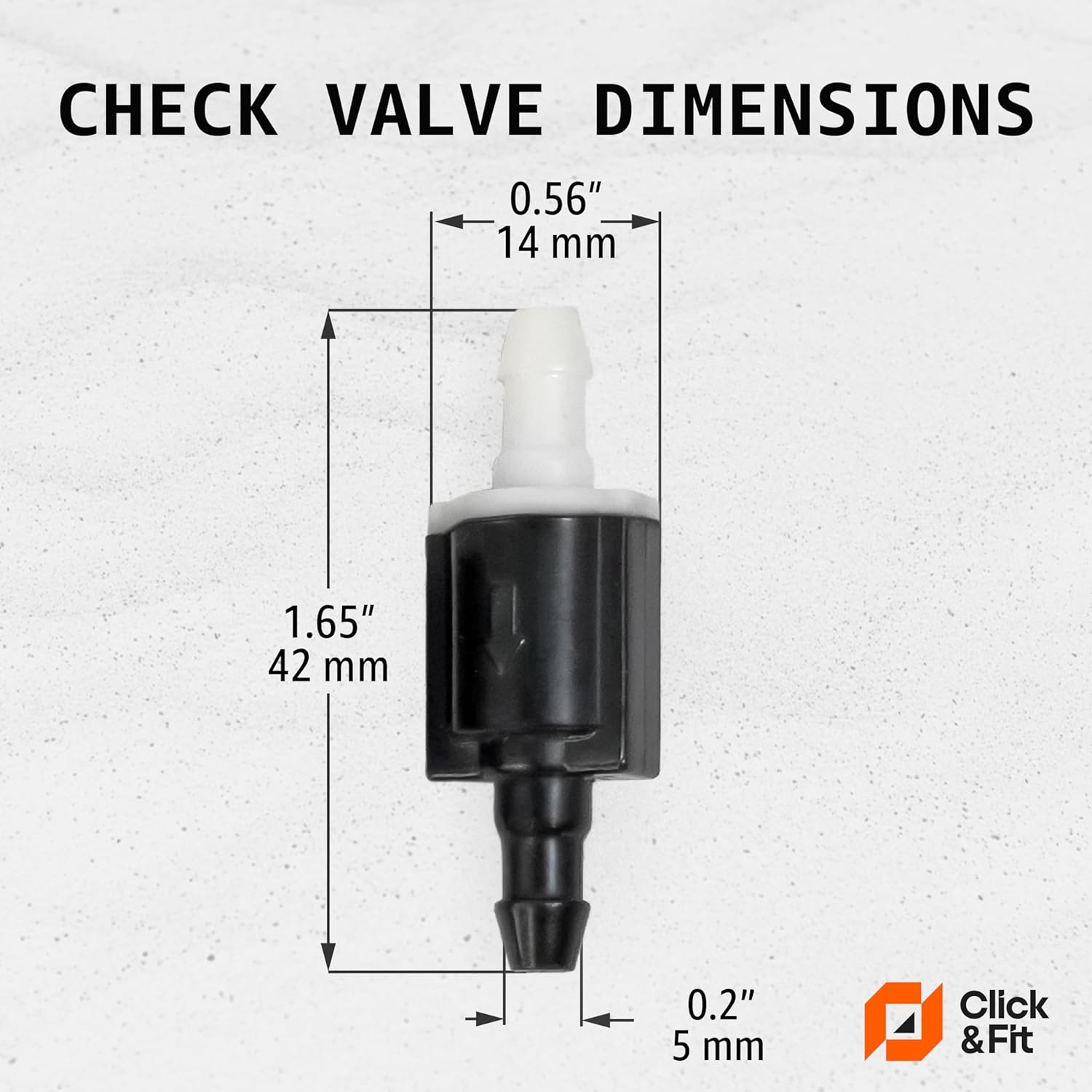 Universal 2 Piece Check Valve Front Windshield Washer Nozzle Fits Toyota Lexus Nissan etc. - Windshield Wiper Nozzle Check Valve Replacement Parts & Repair Kit 85321-26020