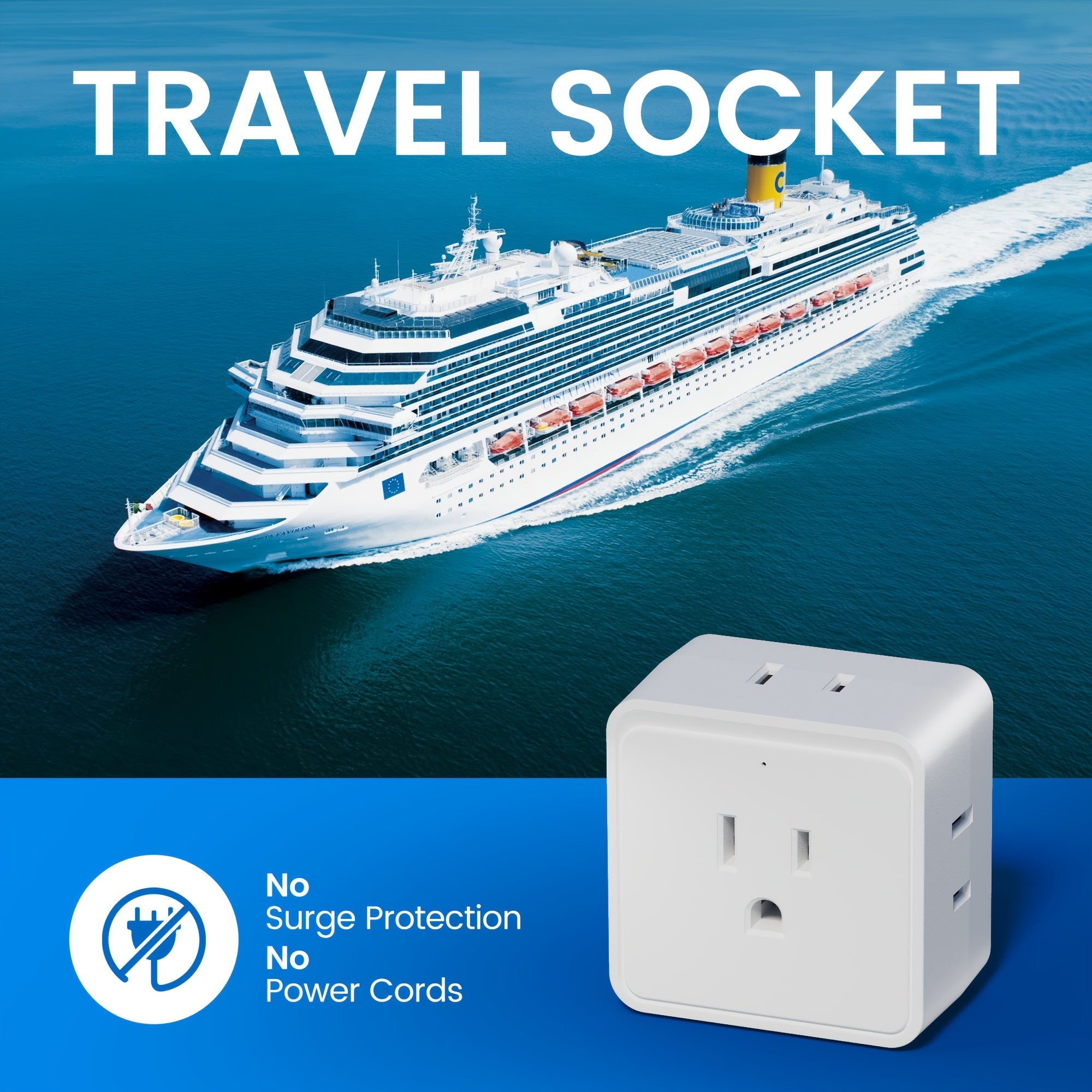 Surge Protector with 11 Outlets And a Switch - Includes 4 USB-A And 2 Type-C Ports, Available in 5FT Or 10FT Cord Lengths - Features Overload Protection Suitable for Home, Office, School, And Study Use