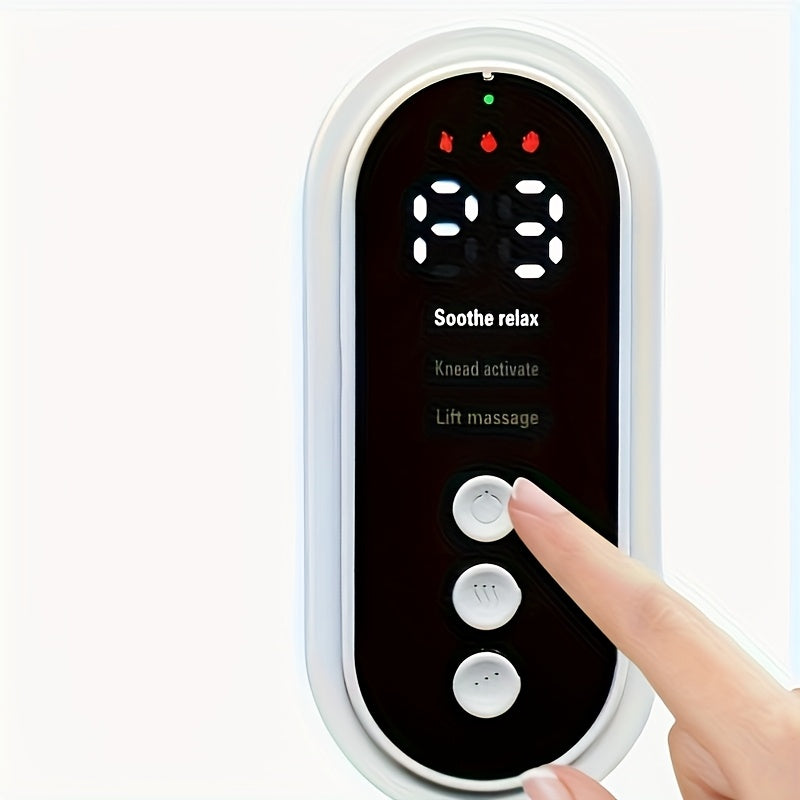 电动腿部和足部按摩器，带加热和无绳操作——便携式深层组织按摩器，配备数字显示屏、双加热区、自动关机功能，专为家庭/办公室/旅行设计——圣诞节、母亲节、父亲节的理想礼物，适合男士和女士——腿部和足部护理设备