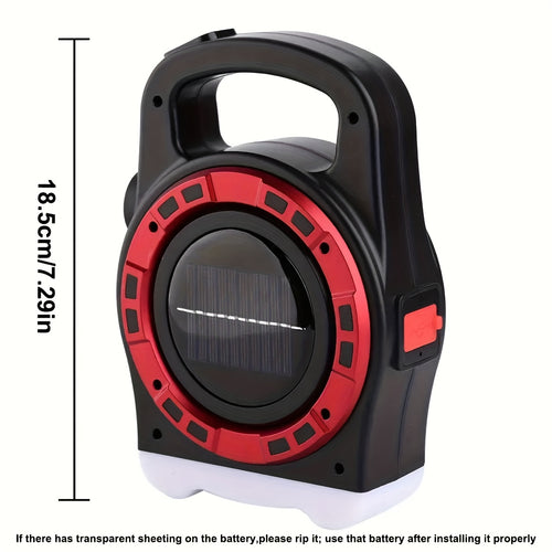 1Pc Multifunctional Outdoor Solar Handheld Light, Super Large COB Side Light, Camping Gear, Multiple Lighting Modes, Suitable for Adventure, Highway Emergency, Power Outage & Reading