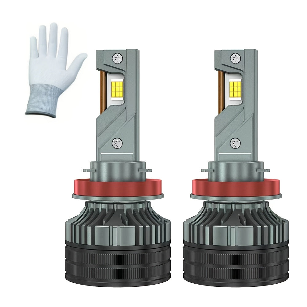 2-Pack 250W H7 CANBUS H4 H1 LED H11 H8 H9 9005 9006 HB3 HB4 Car LED Headlight Fog Light Bulbs 6000K 12V