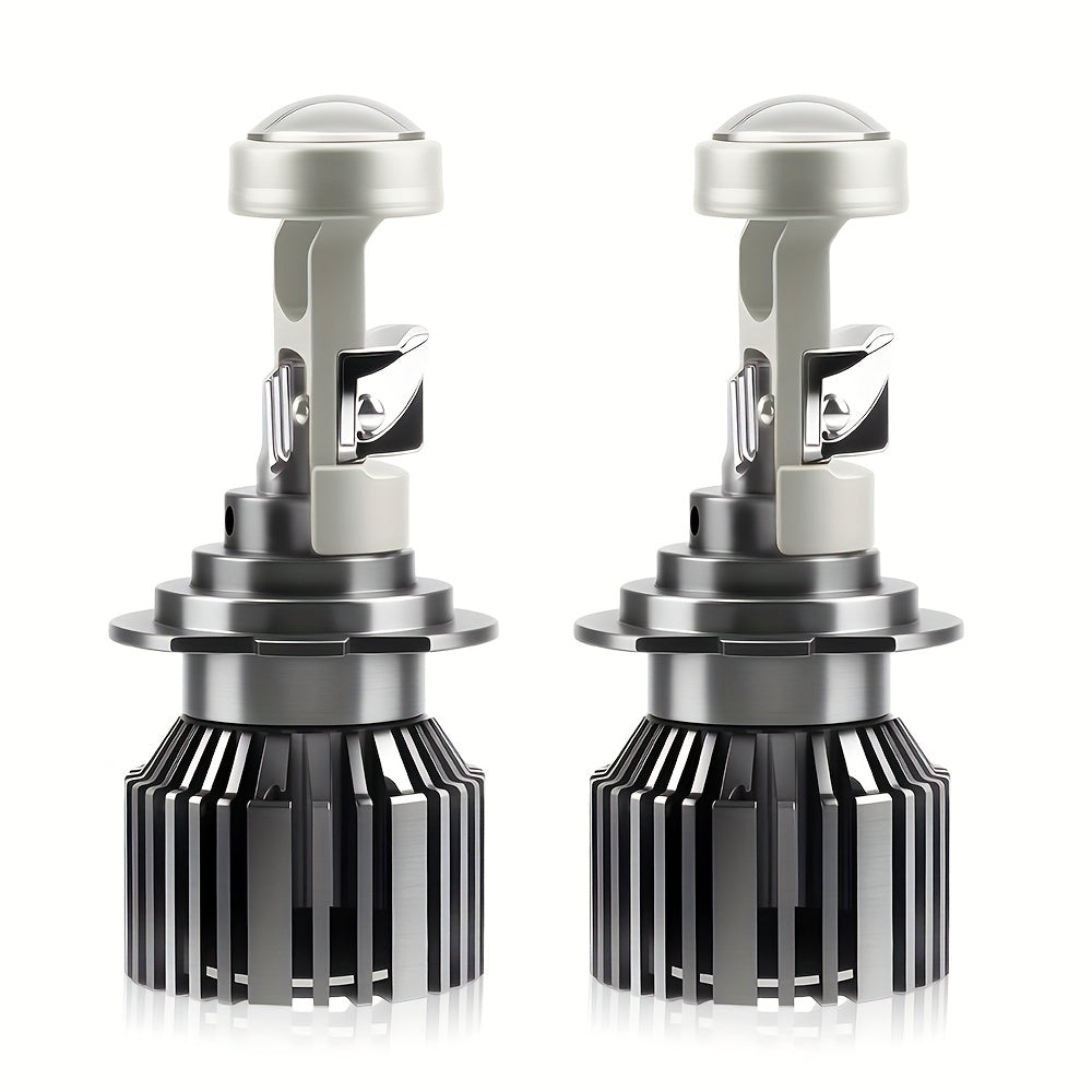 ROADSUN 2-Pack Car Mini Lens 1:1 Wireless 9005/HB3 9006/HB4 H4 H7 H11 Projection Beacon Plug-and-Play for Car LED Projection Bulbs 6000K, Suitable for Car Motorcycle Mini Lens, No Battery Included