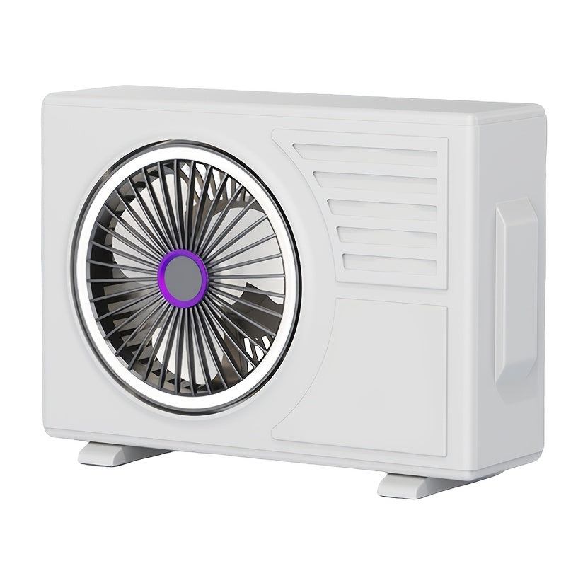 Portable Desktop Cooling Fan, Desktop Air Circulation Fan, 5 Speed Levels, USB Type-C Rechargeable, Quiet Personal Fan for Home, Office, Bedroom and Outdoor Use