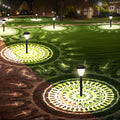 10-Piece Courtyard and Garden Solar Path Light - Ultra-Bright White LED, Dusk/Dawn Automatic On/Off, Mandala Pattern Ground Lighting, Easy Wireless Installation, Enhance Atmosphere of Lawn, Path and Outdoor Spaces