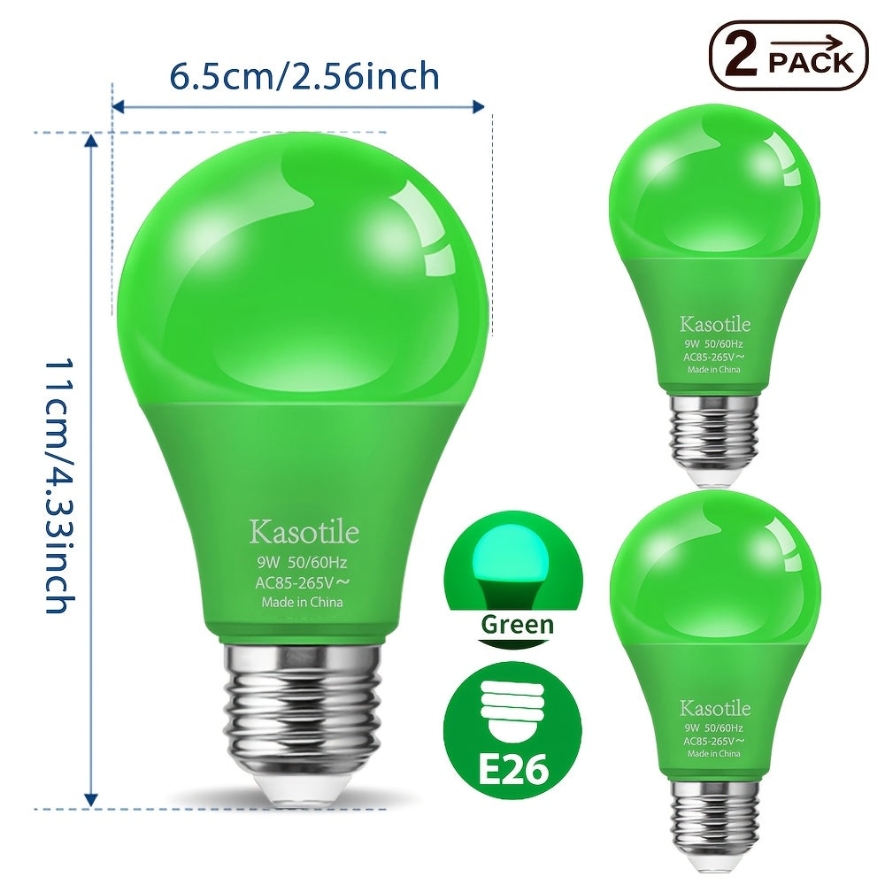 Colored bulb 9W E26 base, suitable for Halloween, Christmas parties, holiday lighting, colors available in blue/red/green/purple/orange/pink