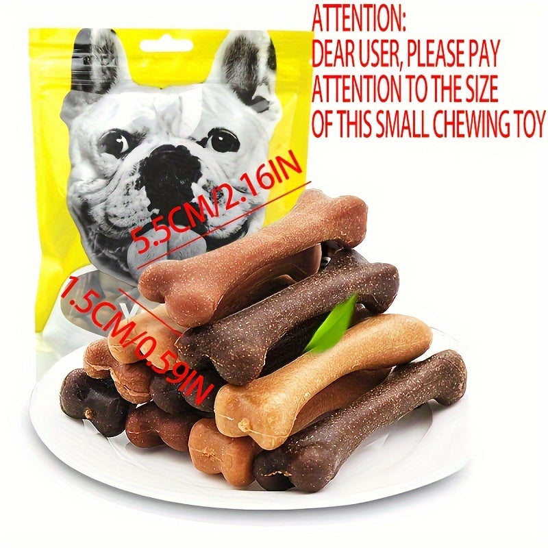 二十支装狗狗磨牙棒宠物玩具 - 全品种和尺寸，洁牙骨，牙齿健康咀嚼玩具 - 图案材质，耐用且安全，适合所有犬种，狗狗磨牙棒