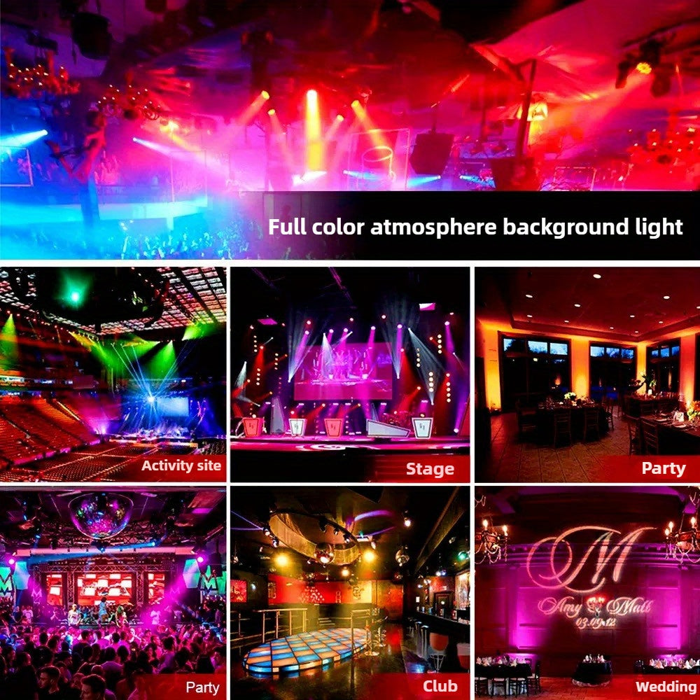 1 stage spotlight, Par light, 36 LEDs, RGB LED Par light party light, LED stage light, sound-activated color-changing Par light, DJ Par light for events, weddings, dance parties, wedding performances