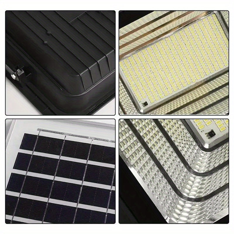 2-Pack Solar Floodlight 170LED Wall-Mounted Security Lighting Dusk to Dawn Automatic On/Off Solar Semi-Flush Mount Light Suitable for Yard, Courtyard, Garden, Cabin, Lodge, Porch