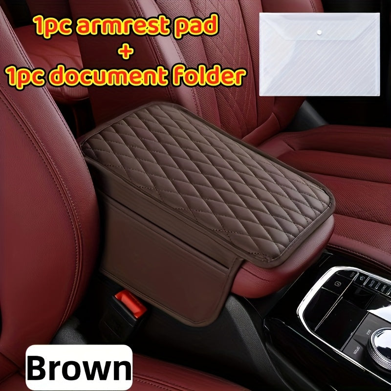 Car Armrest Box Pad, Leather Storage Mat, Multiple Colors, High Quality