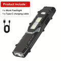 Ultra-Slim Multi-Mode High-Brightness Dual-Source LED Work Light, 9 Lighting Modes, Built-In Large Capacity Battery & Type-C Charging Port, Pen Clip + Slim Portable Design, Ideal for Work Lighting, Outdoor Use