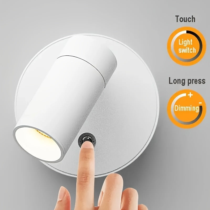 Portable home decorative wall light, magnetic projection light, USB tube light, bedroom wall cleaning light, wall LED light, rechargeable battery, indoor spotlight (3000K/4000K/6000K), dimmable, suitable for plant wall display
