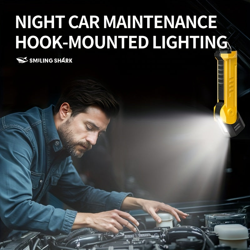 1 SMILINGSHARK GZ5106 Ultra-Bright LED Flashlight, Multi-Functional Rechargeable Work Light, 7 Lighting Settings, Ideal for Night Tasks, Camping, Daily Use & Emergencies