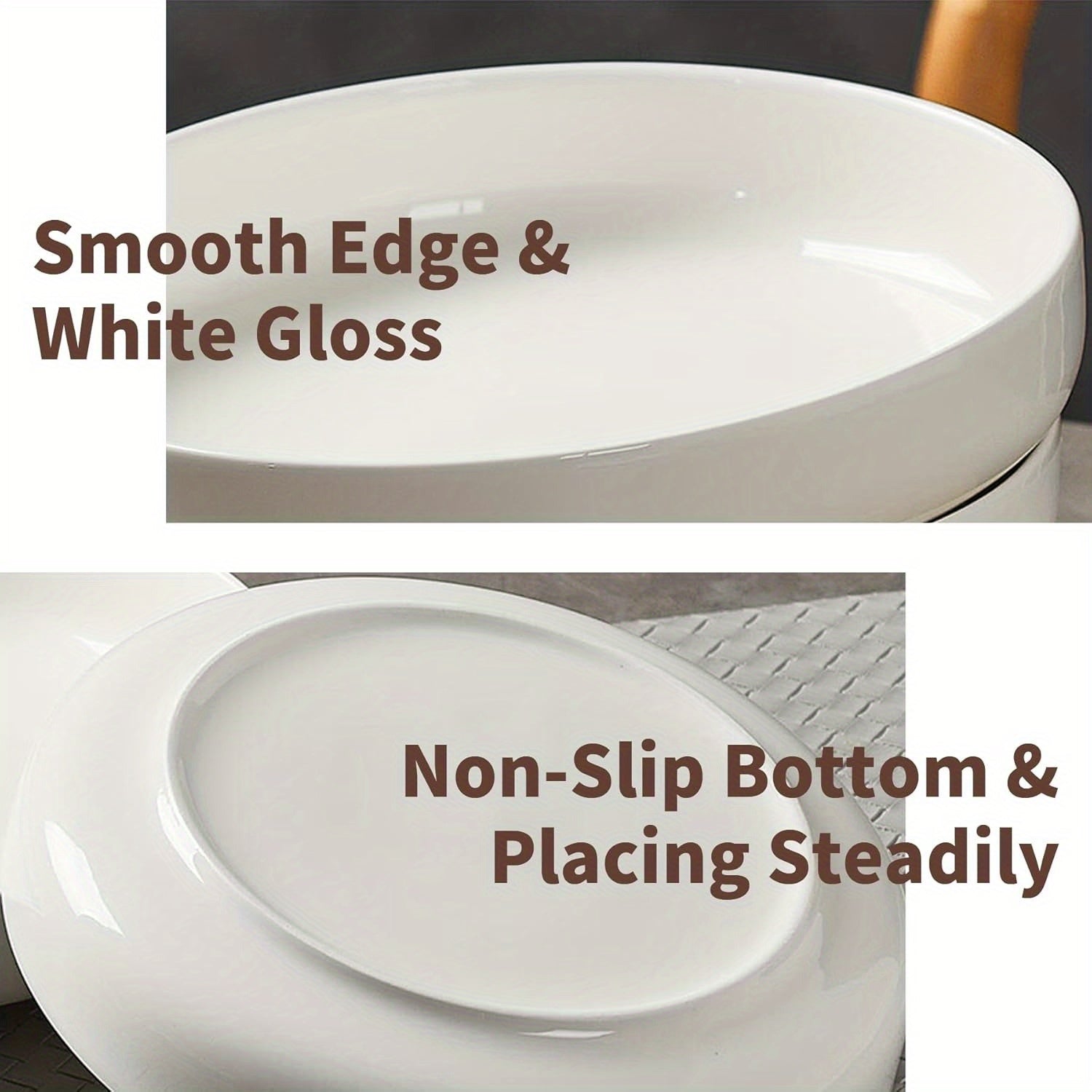 Pasta Bowl, Bowl Plate, Low Bowl, Plate Bowl, Ceramic Large Shallow Bowl, Microwave & Dishwasher Safe, Perfect for Soup