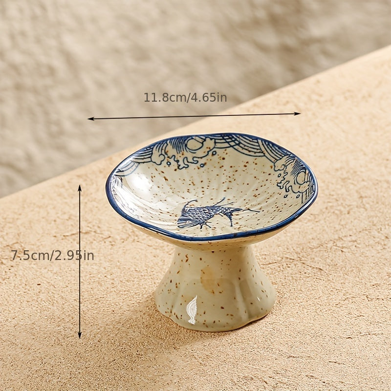 1pc Pedestal Bowl, Tall Fruit Bowl Multi-Purpose, Snack Dish, Appetizer Plate/ Fr: 1pc Bol sur pied, Coupe à fruits sur pied polyvalente, Plat à apéritif, Plat à snacks