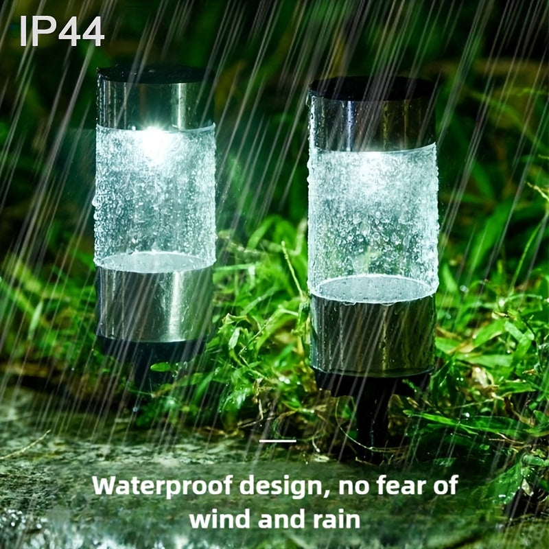4-Pack Outdoor Solar Waterproof Light, New LED Landscape Light, Durable Solar Security Light, IP44 Waterproof, Suitable for Sidewalk, Courtyard, Garden, Driveway (Cool White/Warm Light)