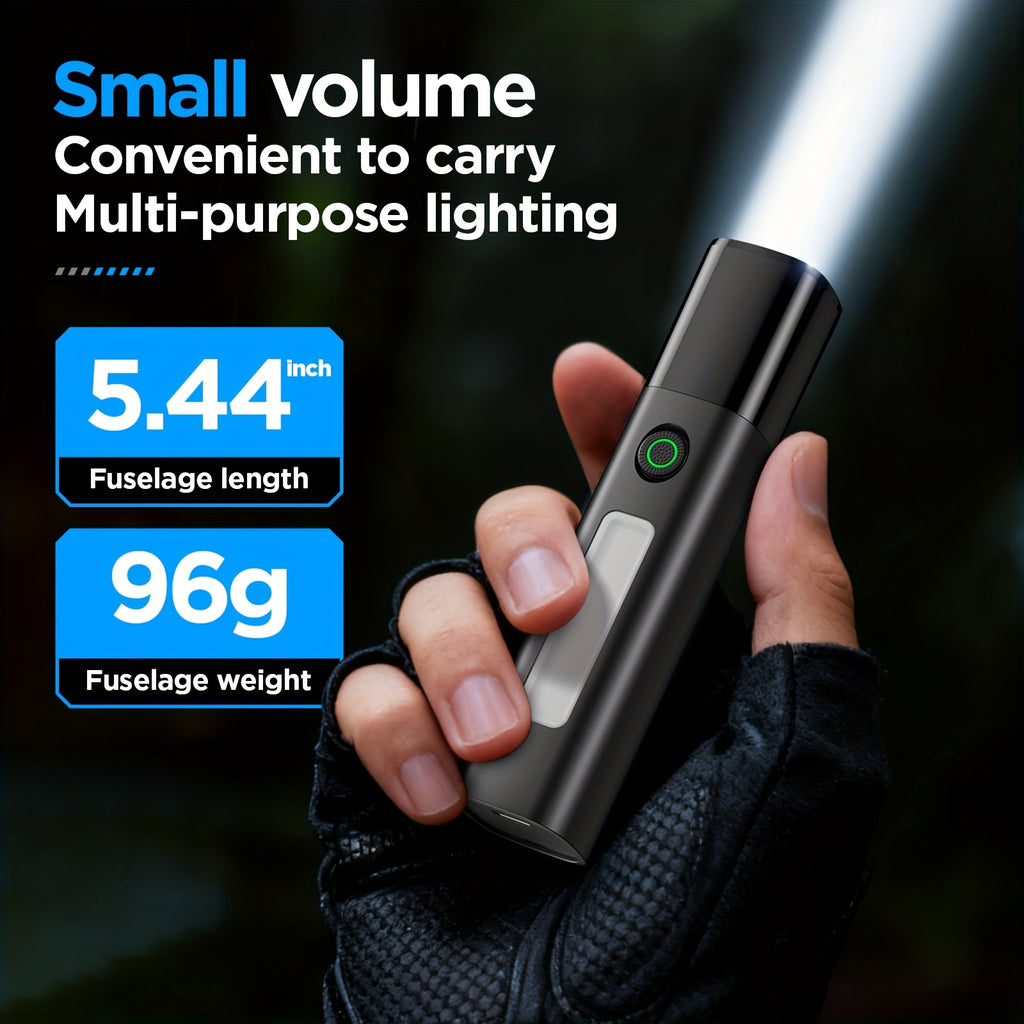 Philips Rechargeable High-Lumen Flashlight with COB Sidelight / Adjustable Beam Focus / Compact & Portable Design / Extended Battery Life / Ideal for Home Emergencies, Outdoor Camping & Adventures