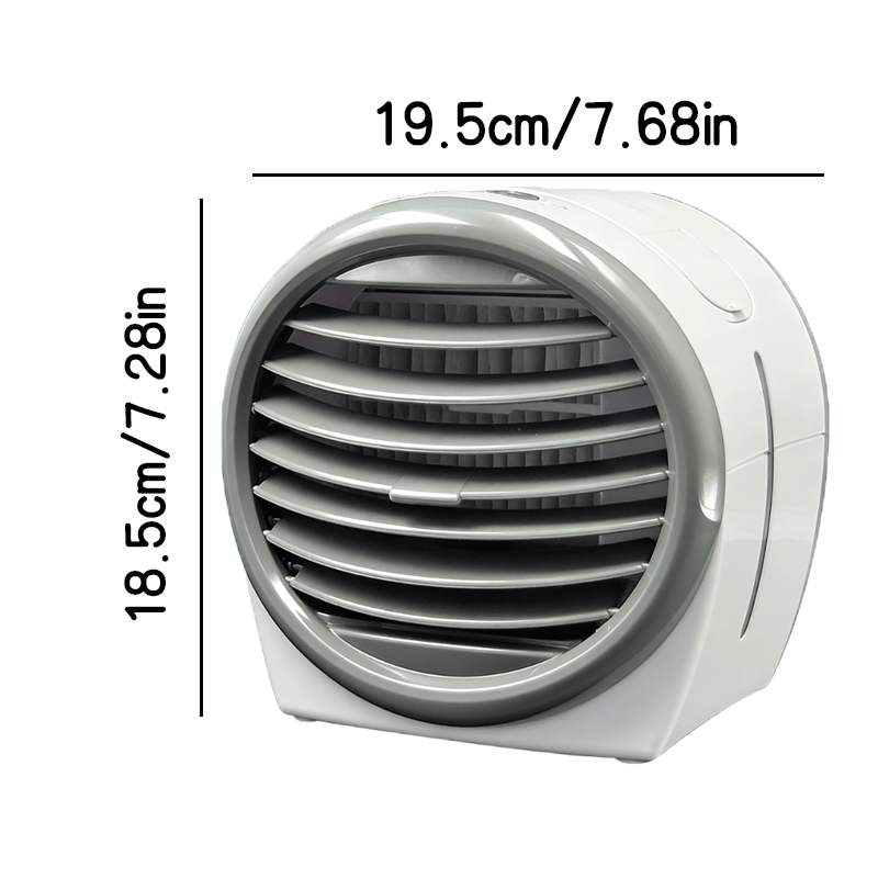 Portable Desktop Air Cooling Fan with Humidifier, USB Powered, 16.91oz Large Water Tank, 3-Speed Adjustable Wind, Adjustable Mist Output, Essential Cooling Device for Home and Office