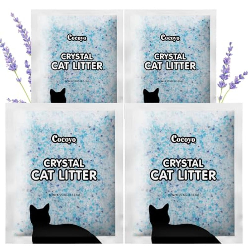薰衣草香味水晶猫砂 I 猫砂 17.2 磅超值装 4.3 磅 x 4