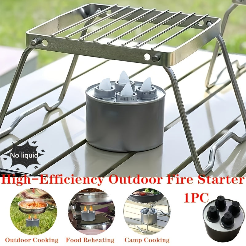 1-Pack Portable Outdoor Burner Canister (Liquid Not Included): For Cooking Only, Not for Food Contact, Adds Fuel for Up to 6 Hours of Use, High-Quality & Reusable, A Reliable Choice for Camping & Parties