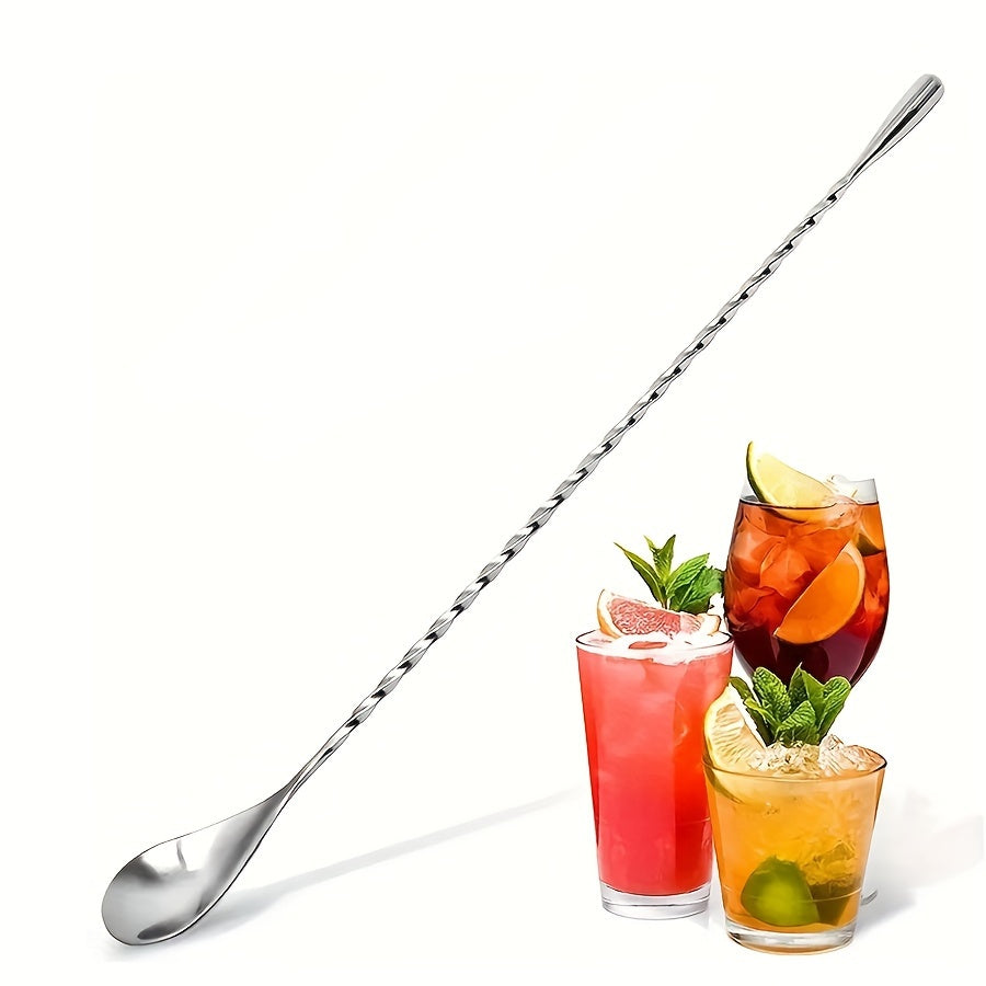 1/2Pcs Long Handle Stirring Spoon, Bar Spoon Mixing Layering Tool, Essential Bartender Accessory for Mixing Cocktails