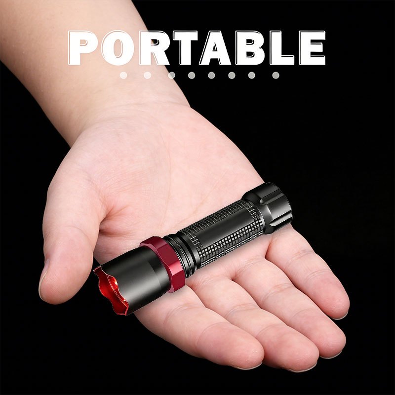 Portable Mini Red Flashlight, USB Rechargeable with 3 Light Modes, Lightweight Red LED Lamp Made of Plastic, Ideal for Camping, Travel and Hiking