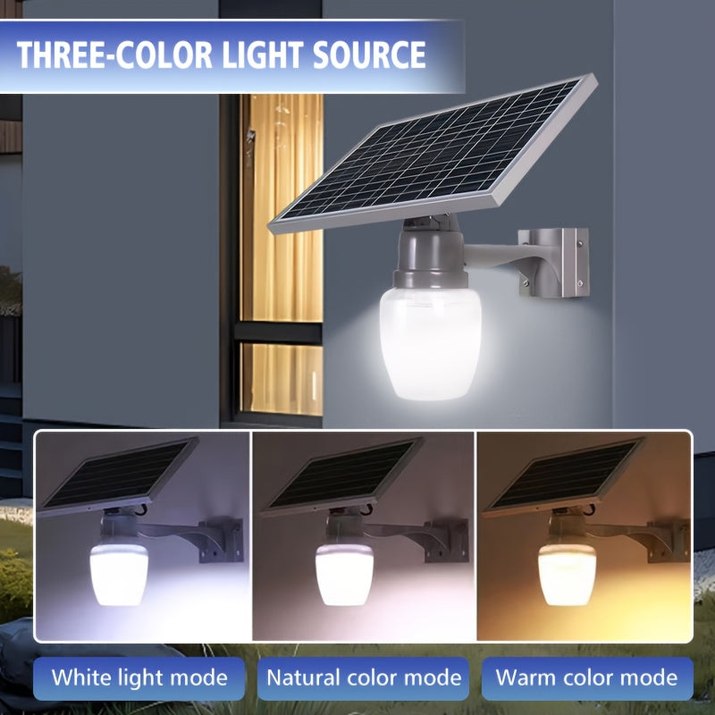 1 Piece Solar Street Light, Remote Control Light Control LED Solar Light, Adjustable Color Temperature 6500K/4000K/3000K Courtyard Light, Perfect for Parking Lots, Courtyards, Gardens, Villas, Outdoor Solar Courtyard Light