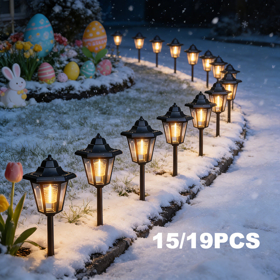 15/19 Pack IP65 Vintage Outdoor Display Light, Perfect for Festivals, LED Outdoor Landscape Light, Suitable for Garden, Lawn, Pathway, Courtyard, Night Lighting, Path Illumination, Modern Outdoor Lighting, Christmas Halloween Valentine‘s Day