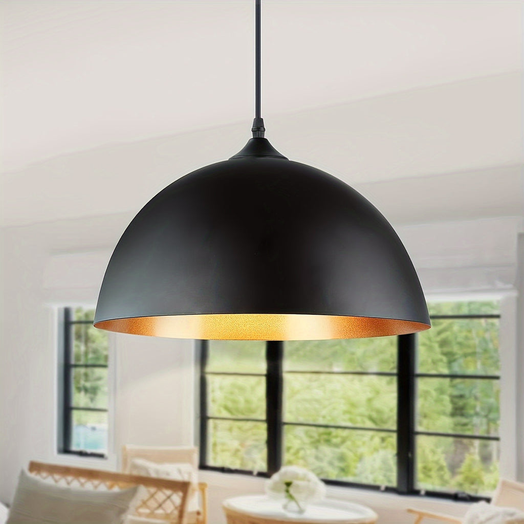 2-Piece Industrial Style Kitchen Island Pendant Light, Vintage Rustic Hanging Decor for Kitchen, Farmhouse Dining Room, E26/E27 Base Ceiling Light, Bulb Not Included