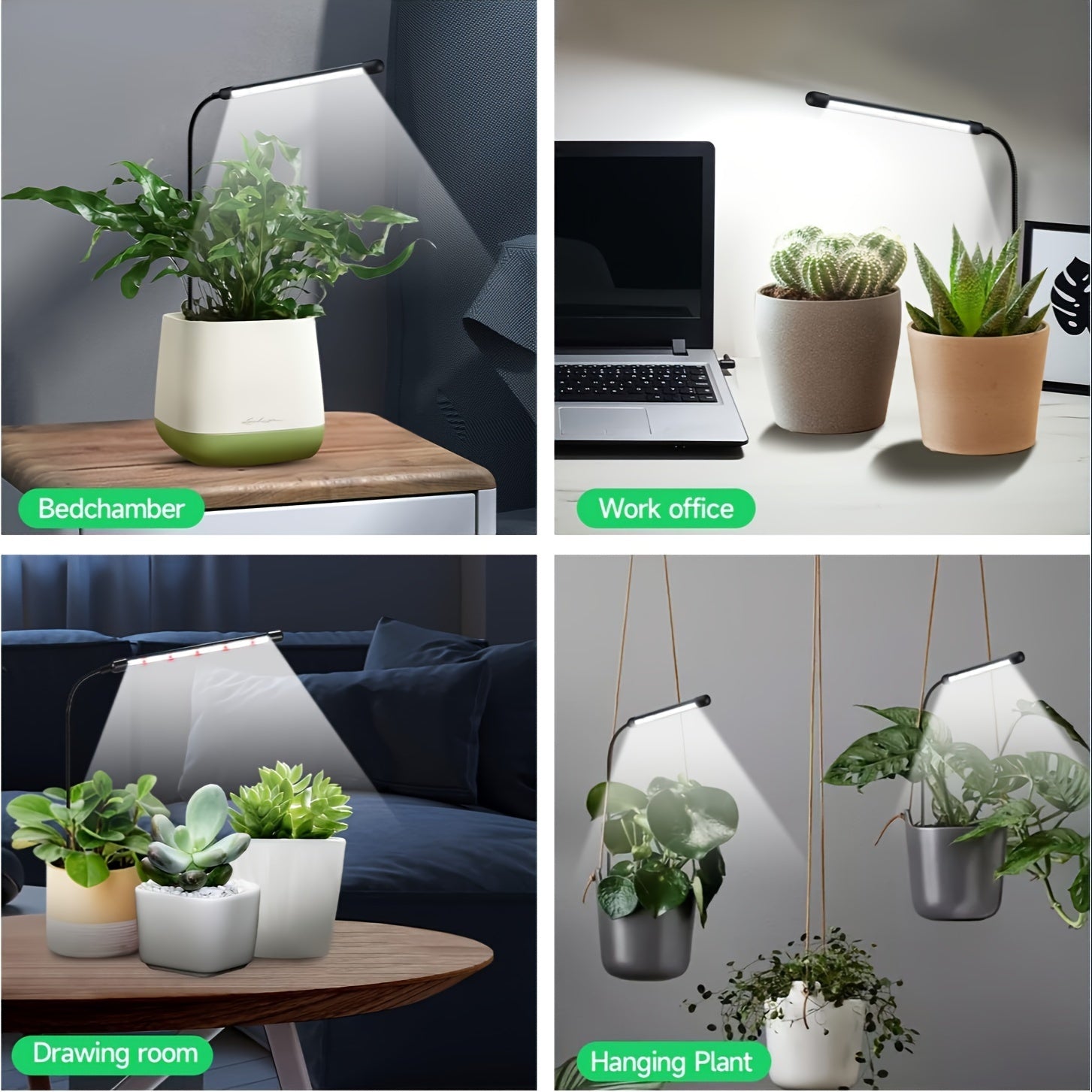 USB Powered Full Spectrum LED Plant Grow Light, Ground Plug Single Tube Plant Light, Gooseneck Dimmable Indoor Potted Plant Lamp, Built-in Automatic Timing Function, Indoor Sun Simulation Grow Light