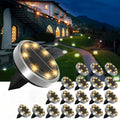 20pcs Solar Ground Lights (Outdoor IP44) - Warm White & Cool White, Solar In-Ground Lights for Garden, Pathway, Driveway, Deck, Stairs, Pool, Flower Bed - Auto On/Off, Easy to Install