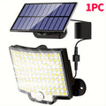 1 Pack Solar Outdoor Sensor Light, Powered by Separate Battery Panel, 106 Super Bright LED Beads, PIR Motion Sensor Lighting, IP65 Protection Rating, Perfect for Courtyard, Garage, Garden, Patio as Wall Light or Street Light
