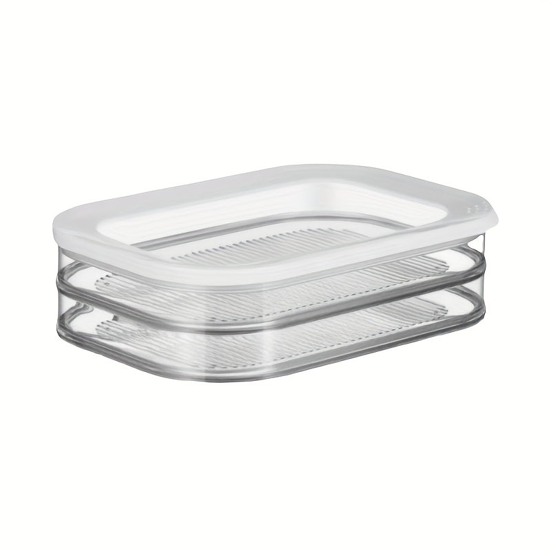 1/2/3/4 Tier Stackable Food Storage Containers, Fridge Storage Boxes, Meat Fresh-Keeping Box, Cooked Food Organizer, Stackable Leak-Proof Sealed Design, Reusable for Refrigerator & Freezer, Suitable for Cheese