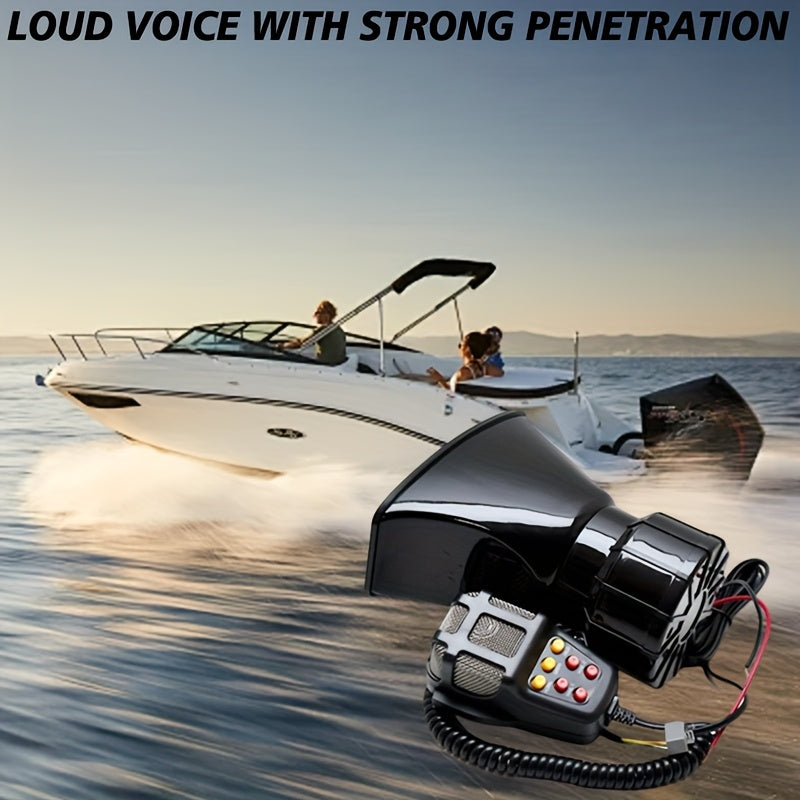 [2025 New] 12V Universal Vehicle Alarm Horn Speaker - 7 Sound Effects, One-Key Switch! Perfect for Motorcycles, Cars, Trucks, RVs & Modified Vehicles, Easy Installation