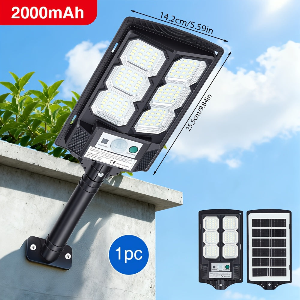 2-Piece / 1-Piece - Outdoor Solar Light, Yard Wall Light, LED Floodlight, Dusk to Dawn, with Wide-Angle Motion Sensor and Remote Control, Solar Powered Street Light - Perfect for Yard Lighting, Garden, Villa, Shop Gate, Parking Lot
