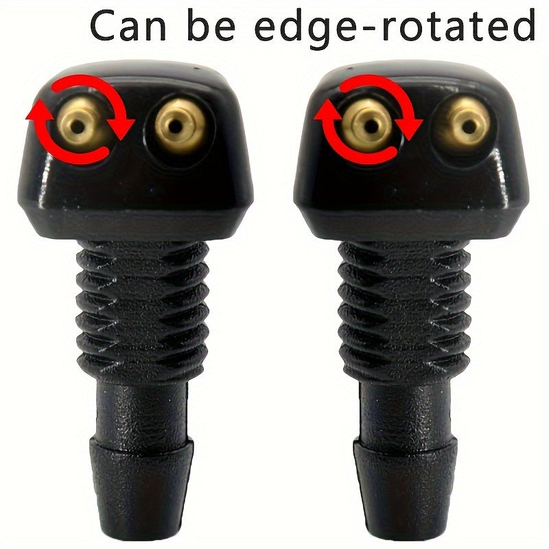 2-Pack Car Windshield Washer Nozzle - Durable Nylon Material, Fits Most Car Models, Upgraded Version, Wiper System