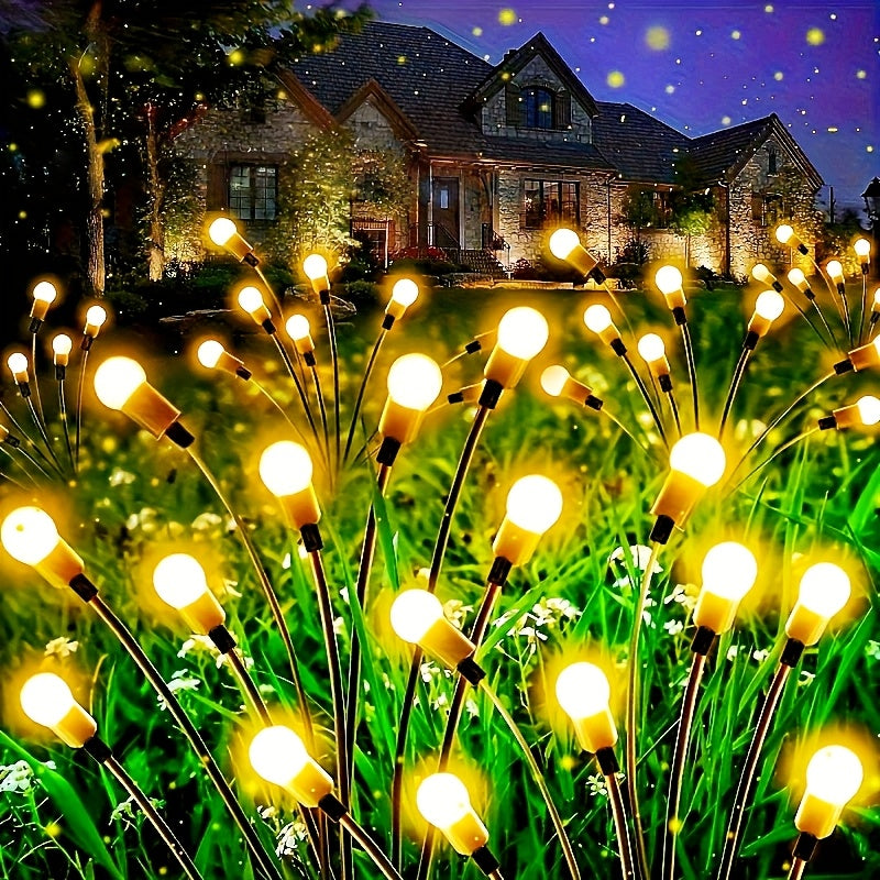 6-Head Solar Firefly Lawn Garden Light, Perfect for Outdoor Garden Paths and Lawn Decoration, Ideal Choice for Halloween, Christmas, New Year and Ramadan Decoration