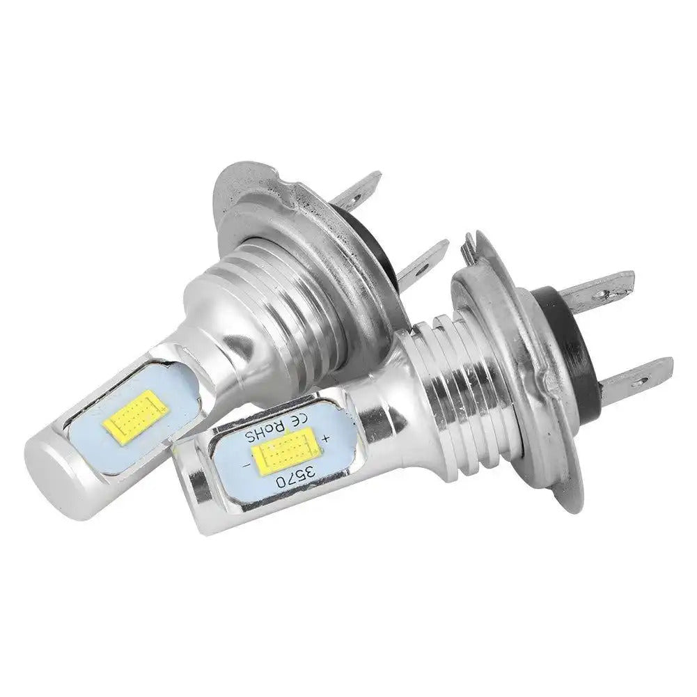 4pcs H7 3570 2SMD LED Headlight High Beam Bulb Kit White 6000K Light LED Bulb Front Car Light