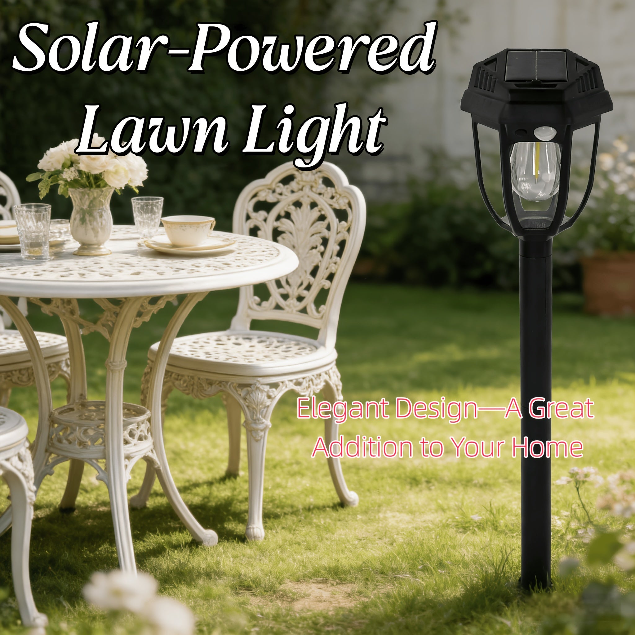 [4/3-Piece] Solar Outdoor Light Waterproof Warm Light IP44 Pathway Light 10-Hour Long-Lasting LED Landscape Light Courtyard Light Solar Street Light Path Light Suitable for Sidewalk, Path