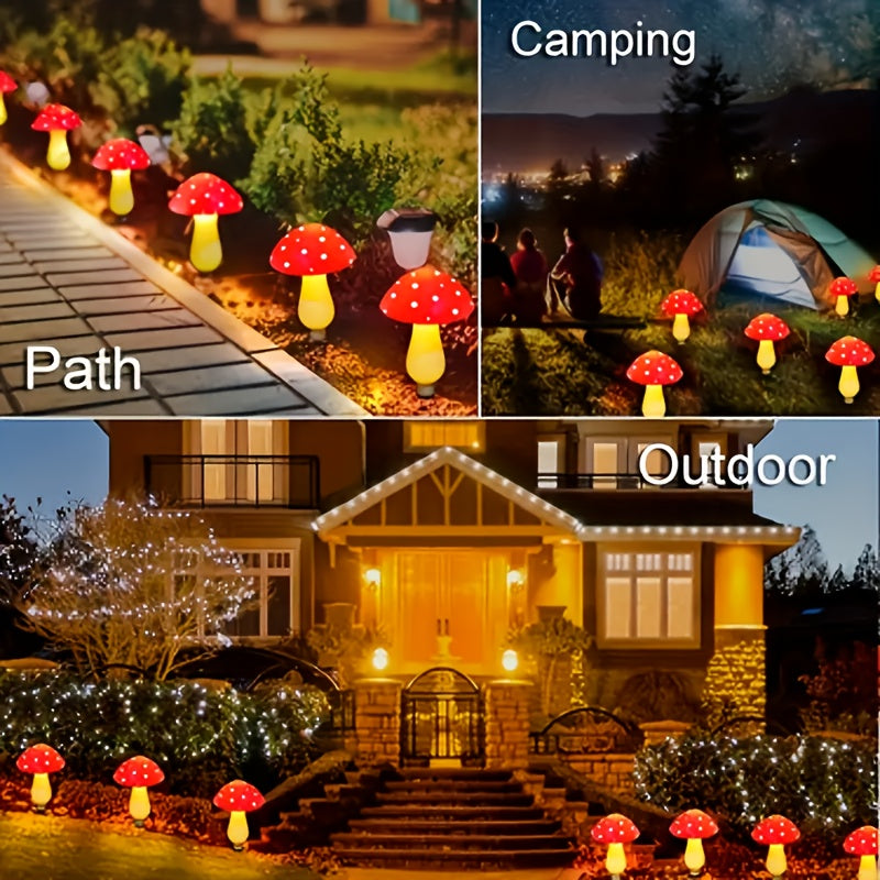 8/12/20 Pack Solar Mushroom Light Outdoor Ground Insert Post Light Garden Courtyard Patio Lawn Walkway Decorative Light Festival Gift Light, with 8 Lighting Modes, Perfect for Garden, Patio, Walkway and Lawn
