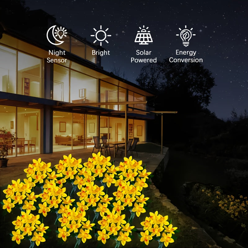 1/2 Piece Solar 7 Orchid Lawn Light Outdoor Waterproof Decorative Courtyard High-Brightness Garden Corridor Ground Insert Lawn Light Outdoor Solar Light Outdoor Lawn Light