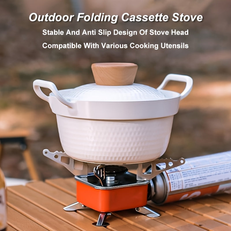 Portable Windproof Folding Stove - Lightweight & Compact Camping Stove with Adjustable Flame, Ideal for Backpacking, Hiking, Picnic & Home Emergency - Essential for Solo & Group Camping