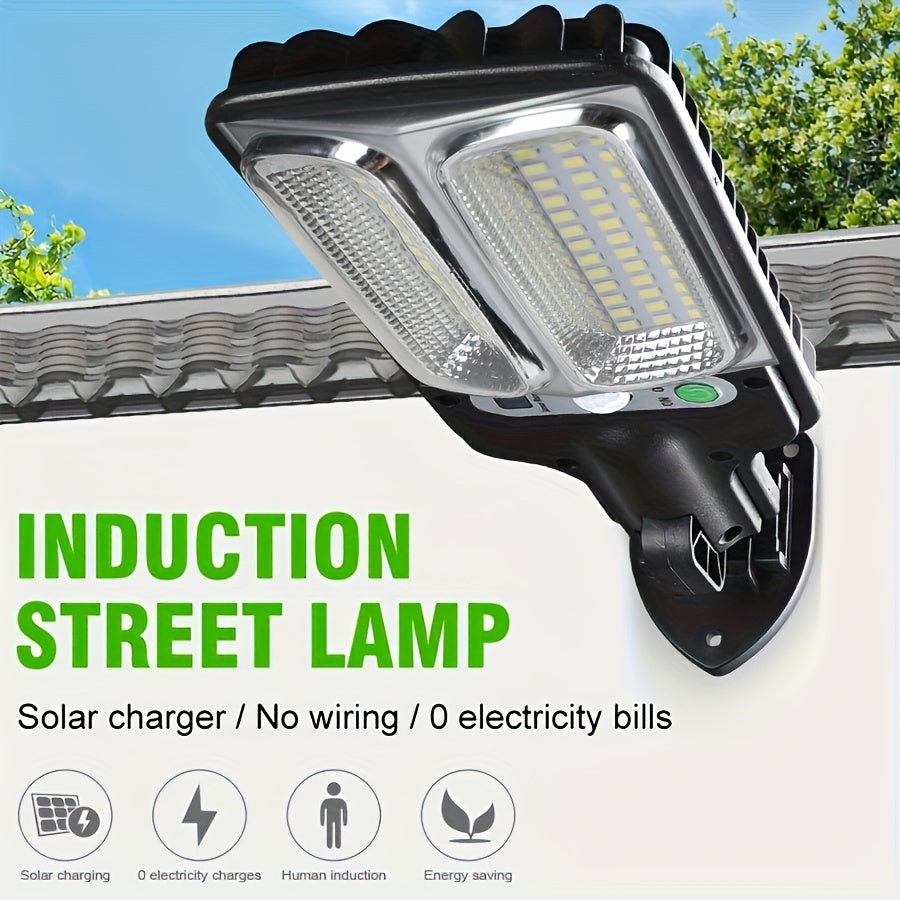 Wall-Mounted Outdoor Security Lighting - 1pc Smart Solar Pathway Light with 3 Light Modes, Motion Sensor & Remote Control - for Garden, Yard, Pathways, Solar Outdoor Security Camera, Durable Lighting System