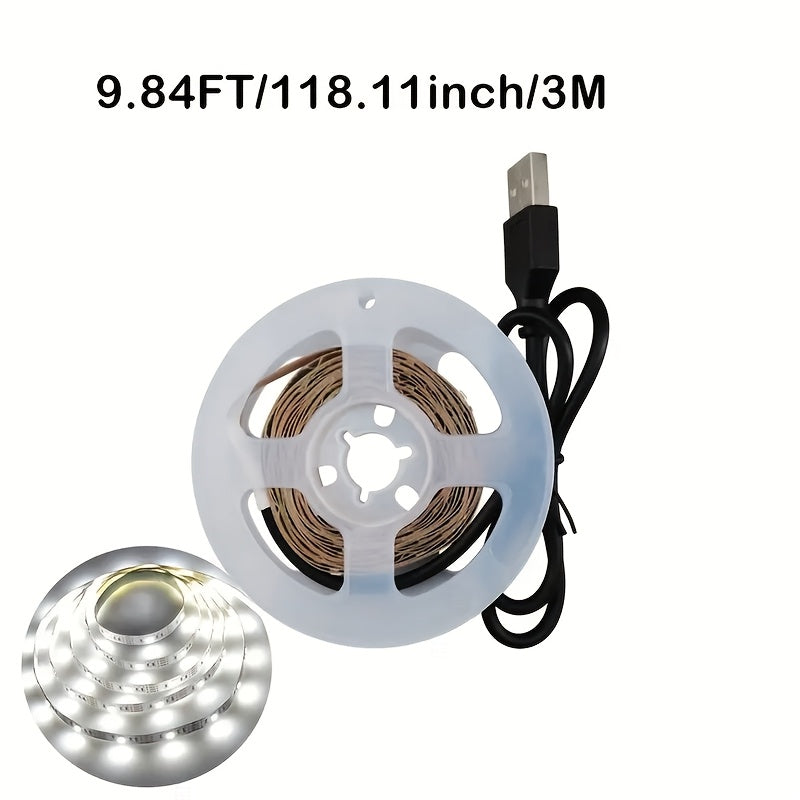 USB灯条 DC5V 明亮的柔性LED灯带 带自粘 SMD2835 可任意裁剪 可做装饰 照明