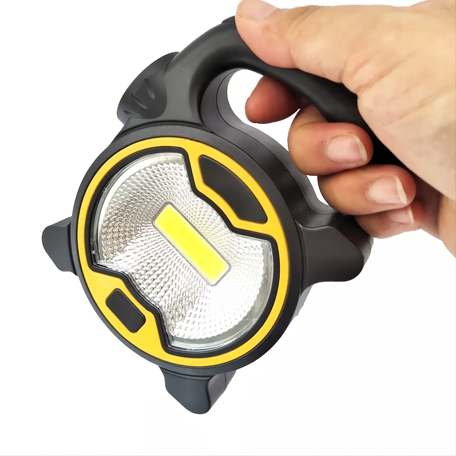 1 LED COB Flashlight Lantern, AA Battery Powered Floodlight + Side Flashlight, Mini Portable COB Light Work Light (Batteries Not Included)