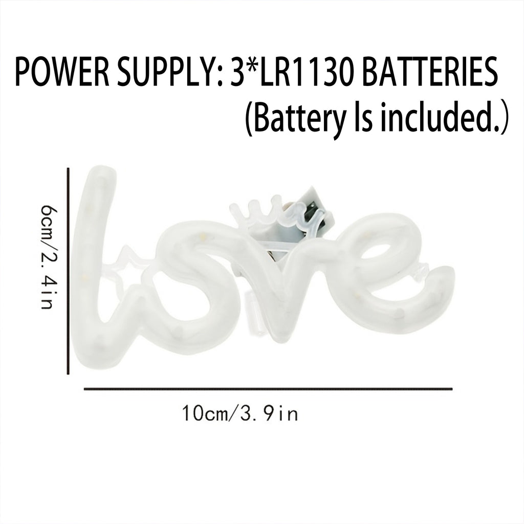 1pc LED LOVE花束灯 情人节花束包装 鲜花花束 生日蛋糕礼盒装饰LOVE发光字母灯串灯